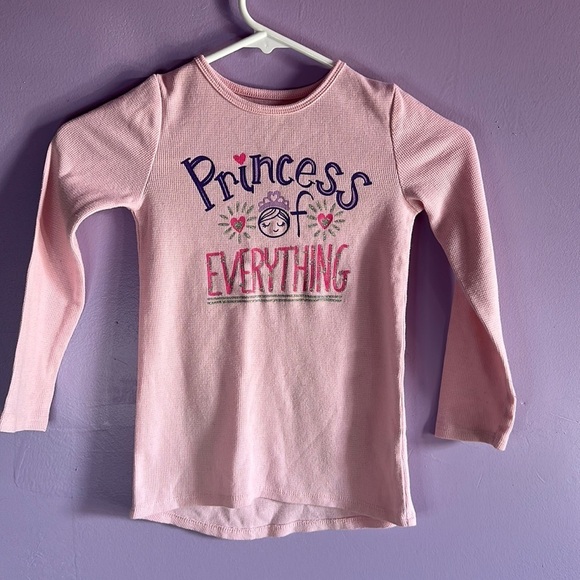 Jumping Beans Girls Pink "Princess of Everything" Long Sleeve T-Shirt Size 5 - Picture 1 of 3